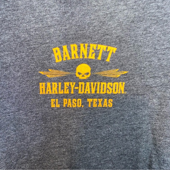 Harley Davidson womens grey long sleeve top with front logo El Paso Texas - Picture 6 of 7